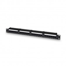 AISENS PANEL DE PARCHEO DE 24 PUERTOS RJ45 CAT6 UTP, 19 1U NEGRO