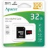 APACER TARJETA DE MEMORIA MICRO SD 32GB CON ADAPTADOR / CLASE 10 / 100MBs
