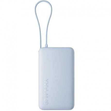 XIAOMI POWERBANK DE 10000 mAh Y 67 W AZUL CON CABLE INTEGRADO