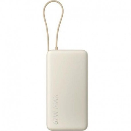XIAOMI POWERBANK DE 20000 mAh Y 67 W BEIGE CON CABLE INTEGRADO