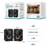 UNICO ALTAVOCES BS2657 PC STEREO 3W X 2 RGB LED USB JACK GAMING NEGRO