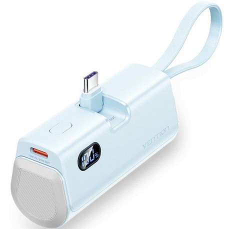 VENTION POWERBANK FHQB0 4.800MAH / 22.5W/ AZUL Incluye Cable USB Tipo-C y Lightning