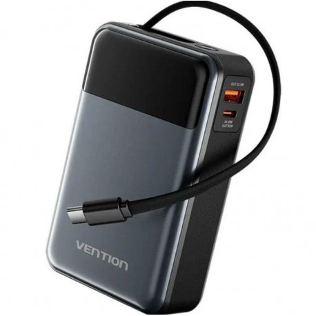 VENTION POWERBANK FHYB0 20.000MAH / 65W/ GRIS Incluye Cable USB Tipo-C