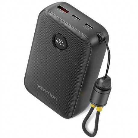 VENTION POWERBANK FKBB0-C 20.000MAH / 22.5W/ NEGRA Incluye Cable USB Tipo-C