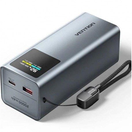 VENTION POWERBANK FKCH0 20.000MAH / 100W/ GRIS Incluye Cable USB Tipo-C