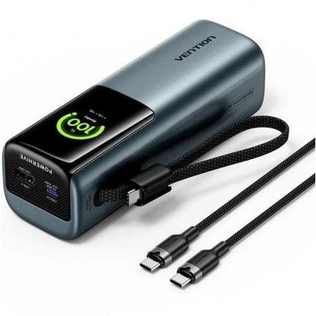 VENTION POWERBANK FKFH0 20.000MAH / 165W/ GRIS Incluye Cable USB Tipo-C