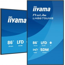 IIYAMA MONITOR TACTIL LH8675UHS-B2AG 86 NEGRO HDMI / DP / 8MS / VESA