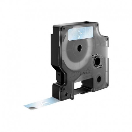 DYMO CINTA LM D1 12MM x 7M BLANCO/TRANSPARENTE TEXTO BLANCO SOBRE FONDO TRANSPARENTE. ANCHO: 12 MM. LONGITUD: 7 M