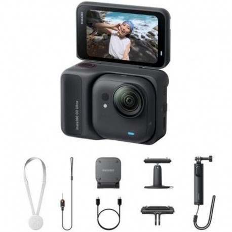 INST360 CAMARA DIGITAL DEPORTIVA GO ULTRA PACK CREADOR 4K/ Ángulo de visión 360º/ Negra