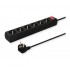 SAVIO REGLETA DE 5 ENCHUFES 1.5M NEGRO