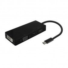 AISENS CONVERSOR A109-0679 USB-C A HDMI HEMBRA / VGA HEMBRA / DP HEMBRA 15CM NEGRO