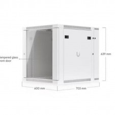 UBIQUITI ARMARIO RACK 12U CON PUERTA ABATIBLE CON CRISTAL FRONTAL BLANCO