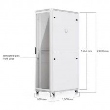 UBIQUITI ARMARIO RACK 42U 1000MM PUERTA FRONTAL CON CRISTAL TEMPLADO BLANCO