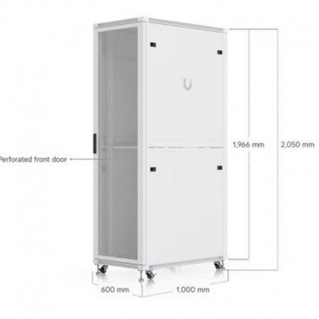 UBIQUITI ARMARIO RACK 42U 1000MM PUERTA FRONTAL CON PUERTA FRONTAL PERFORADA BLANCO