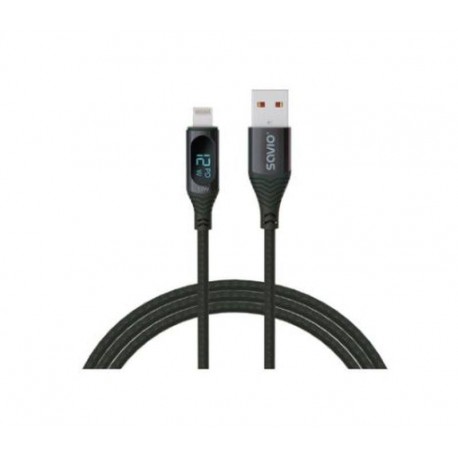 SAVIO CABLE USB A LIGHTNING 1M CL-173 NEGRO