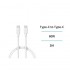UNICO CB2689 CABLE TIPO-C A TIPO-C 3A 60W OD4.0 3M CARGA RAPIDA BLANCO