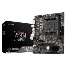 MSI PLACA BASE A520M-A PRO SOCKET AM4 3rd Gen 4000 G-Series/2x DDR4/1x HDMI/1x DVI-D/4x SATA/1x M.2/RAID/M-ATX