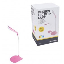 PLATINET LAMPARA LED DE MESA 3W FLEXIBLE ALIMENTACION CLAVIJA O PILAS ROSA
