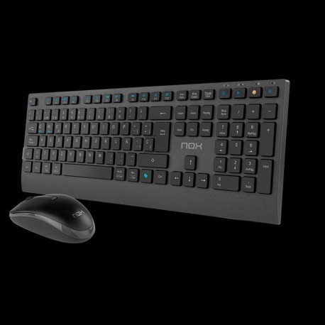 NOX TECLADO Y RATON INALAMBRICO LITE DUO NEGRO - caja deteriorada