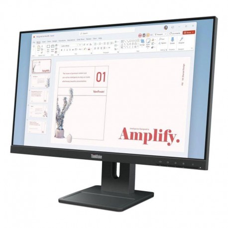 LENOVO MONITOR THINKVISION 24 E24-40 FHD NEGRO DP / HDMI / VGA / 6ms / 100HZ / VESA / Regulable En Altura Pivotante Con Altavoc