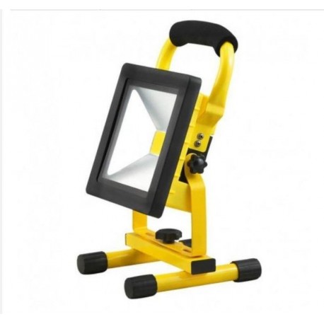 FOCO PROYECTOR LED PORTATIL CON BATERIA 10W BLANCO FRIO 6000K
