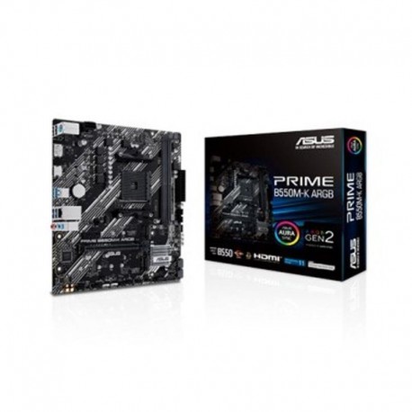 ASUS PLACA BASE PRIME B550M-K ARGB AM4 M-ATX/4XDDR4/4XSATA6/2XUSB 3.2 4XUSB 2.0