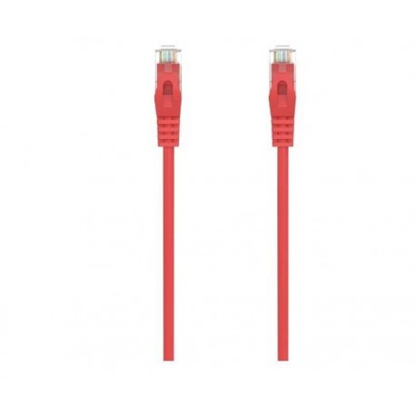AISENS CABLE DE RED LATIGUILLO RJ45 LSZH CAT.6A 500 MHZ UTP AWG24, ROJO, 2M