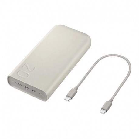 SAMSUNG POWERBANK DE 20000 mAh Y 45W 3x USB-C BEIGE