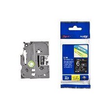 BROTHER CINTA LAMINADA TZE-315 6MM TEXTO BLANCO SOBRE FONDO NEGRO. ANCHO: 6 MM. LONGITUD: 8 M