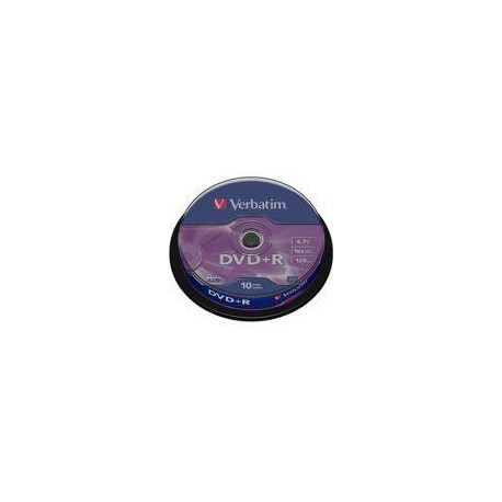 VERBATIM DVD+R 4.7GB 16X 120MIN BOTE 10
