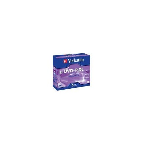 VERBATIM DVD+R 8.5GB DOBLE CAPA JEWEL CASE 5UD