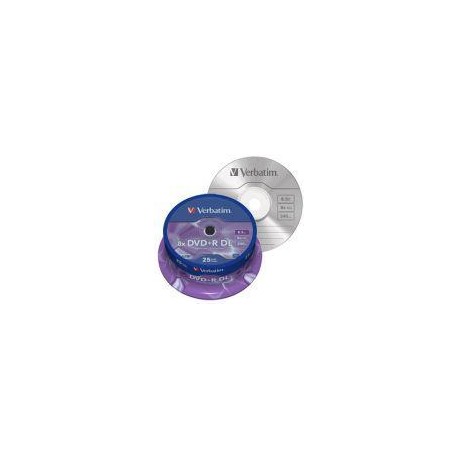 VERBATIM DVD+R DL 8.5GB DOBLE CAPA BOTE 25