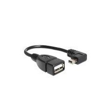 NANOCABLE CABLE USB 2.0 OTG ACODADO TIPO MINI BM-AH NEGRO 15 CM
