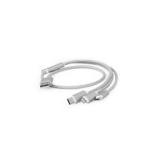 GEMBIRD CABLE CARGADOR USB 3 EN 1 PLATA 1 M
