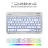 SUBBLIM TECLADO BLUETOOTH SMBL30 ILUMINADO SILVER