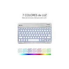 SUBBLIM TECLADO BLUETOOTH SMBL30 ILUMINADO SILVER