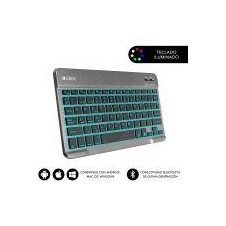 SUBBLIM TECLADO BLUETOOTH SMBL31 ILUMINADO GRIS