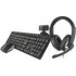 TRUST BUNDLE HOME OFFICE INCLUYE HEADSET RENO TECLADO Y RATON XIMO Y UNA WEBCAM TRINO HD