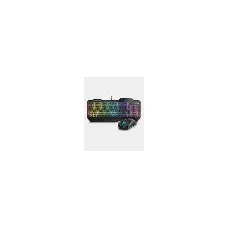 KROM TECLADO RATON KRUSHER PACK GAMING NEGRO SEMI-MECHANICAL RGB COMBO