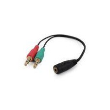 GEMBIRD CABLE 3.5MM DIVISOR DE AUDIO ESTEREO Y MICROFONO 0.2M