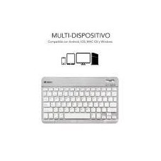 SUBBLIM TECLADO INALAMBRICO COMPACTO BLUETOOTH SMART PLATA