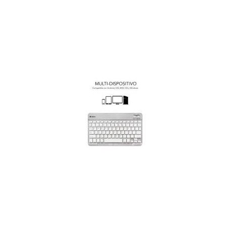 SUBBLIM TECLADO INALAMBRICO COMPACTO BLUETOOTH SMART PLATA