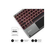 SUBBLIM TECLADO RETROILUMINADO BLUETOOTH SMART BACKLIT BT KEYBOARD TOUCHPAD GREY
