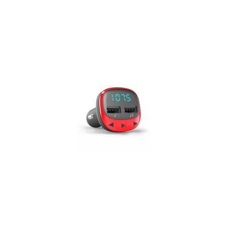 ENERGY SISTEM TRASMISOR FM COCHE ROJO FM/87.5-108 MHz/CARGADOR/MICROSD/USB/MP3