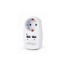 GEMBIRD TOMA DE CORRIENTE CON CARGADOR USB 2 PUERTOS 2.1A