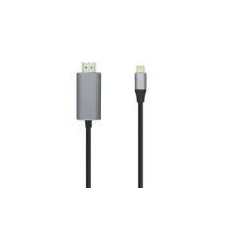 AISENS CABLE USB-C A HDMI MACHO 0.8M NEGRO