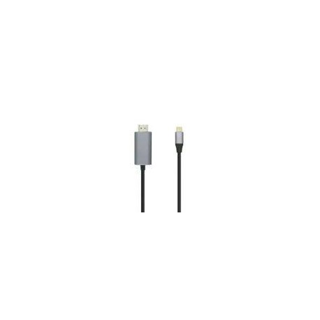 AISENS CABLE USB-C A HDMI MACHO 0.8M NEGRO