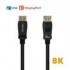 AISENS CABLE DISPLAYPORT 2M 1.4 8K NEGRO