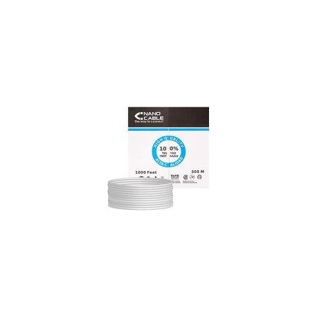 NANOCABLE BOBINA DE CABLE UTP CAT6 305M GRIS