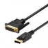 AISENS CABLE DISPLAYPORT MACHO A DVI MACHO 2M A125-0366 NEGRO